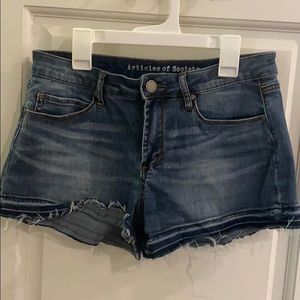 Blue jean shorts